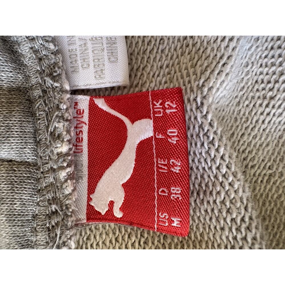 Puma Sweatshirt Pullover Cowl Neck with Pockets Long Sleeve Women’s Size M Gray - Picture 3 of 4